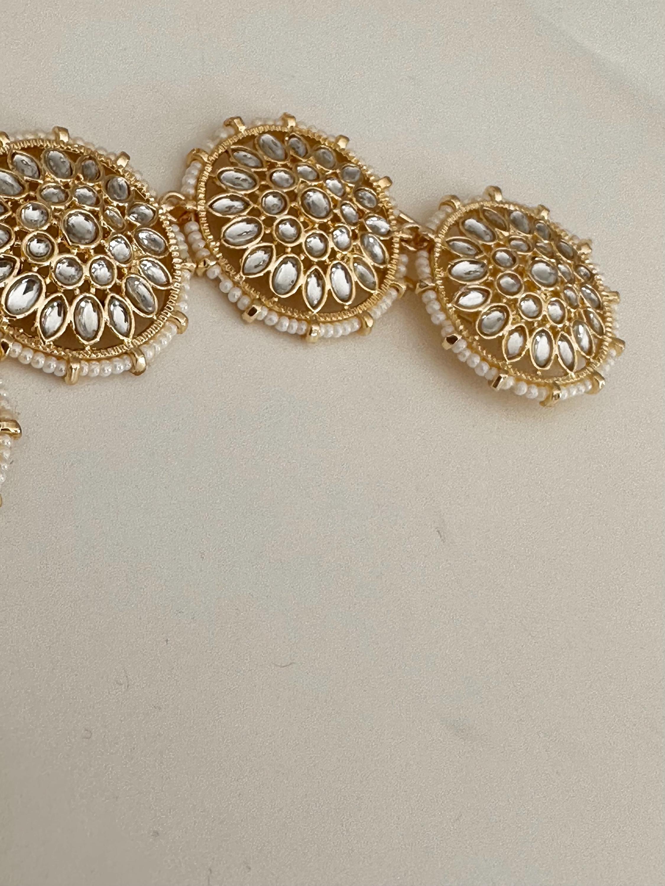 Kundan Braid choti/Indian bridal choti/Indian Bridal Jewelry/Bridal Matha Patti/Kundan hair accessory/Kundan hair accessories