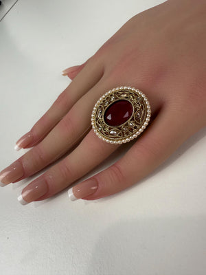 Kundan Polki Ring/Adjustable Ring/ Indian Ring/ Indian Jewelry/Indian Wedding jewelry/bridal accessories