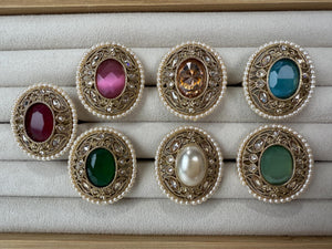 Kundan Polki Ring/Adjustable Ring/ Indian Ring/ Indian Jewelry/Indian Wedding jewelry/bridal accessories