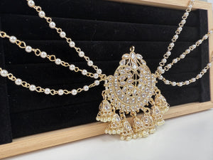 Gold Plated Bun Pin/Mathapatti /Hair Clip/ Kundan Hair clips/Juda clip Choti/Kundan hair accessories/bridal hair jewelry