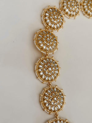 Kundan Braid choti/Indian bridal choti/Indian Bridal Jewelry/Bridal Matha Patti/Kundan hair accessory/Kundan hair accessories