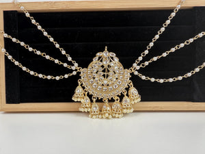 Gold Plated Bun Pin/Mathapatti /Hair Clip/ Kundan Hair clips/Juda clip Choti/Kundan hair accessories/bridal hair jewelry