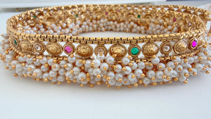 1 Gram gold Bridal Ruby green Belly chain /Waist belt/Indian Belly Chain/ Adjustable Gold Belly chain/ Gold Plated belly chain kamarband