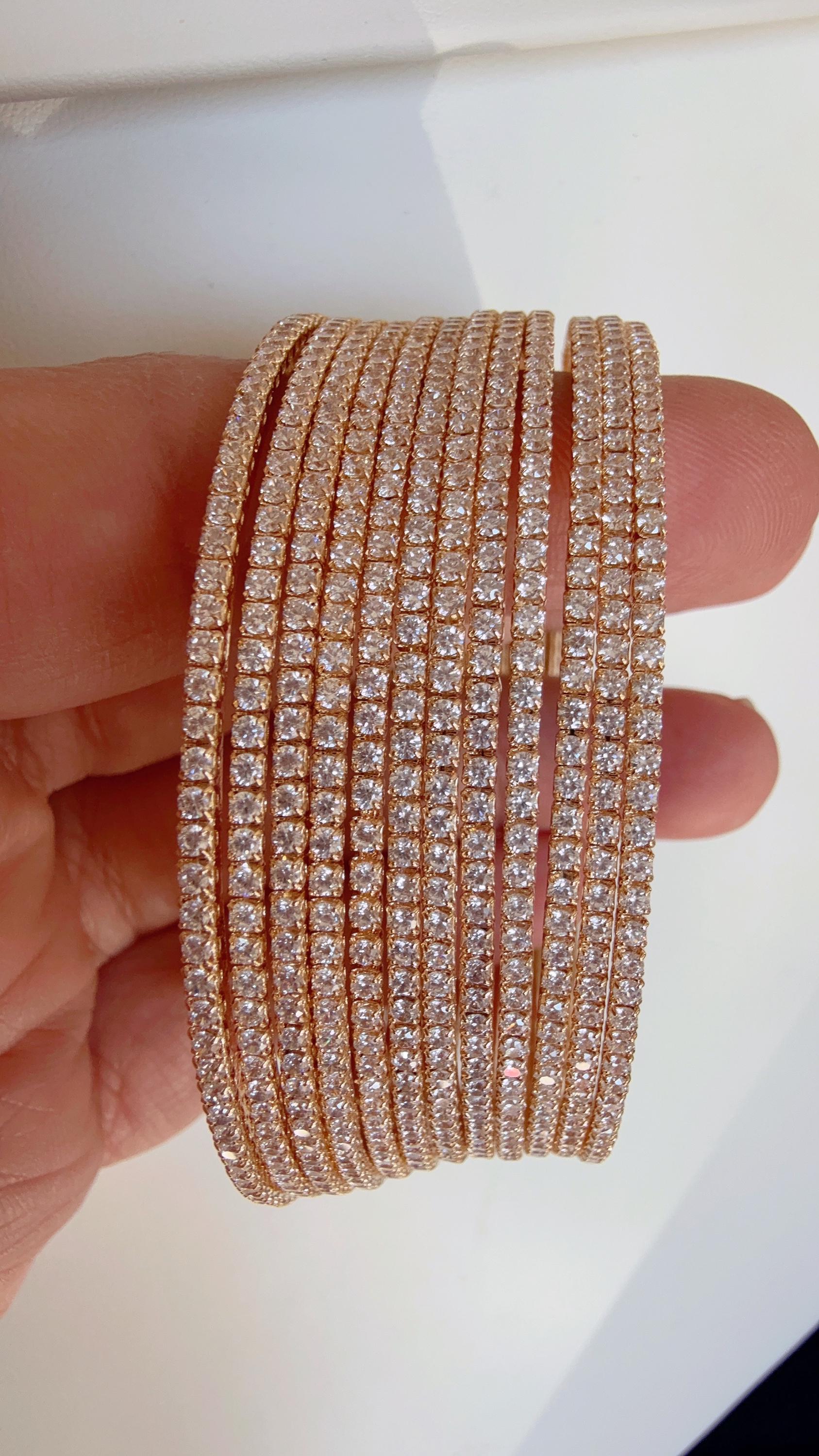 cubic zirconia Gold bangles set of 12/ Indian CZ Bangles/ diamond Bangle Set/Set of 12 gold American Diamond CZ Bangles
