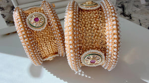 Openable Rajwadi single wide kada /Antique gold Kada/Kundan bridal Kada /Gold Kada/Indian bangles /Indian Wedding jewelry