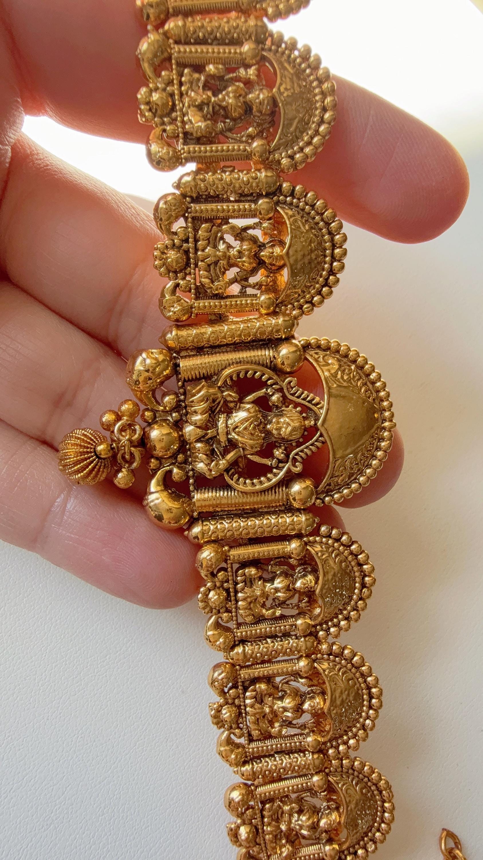 Temple Baju bandh/Indian wedding jewelry/Vanki/ Armlet/ Indian Jewelry/Antique Kundan Ruby green Polki Baju Band/Antique Bajuband