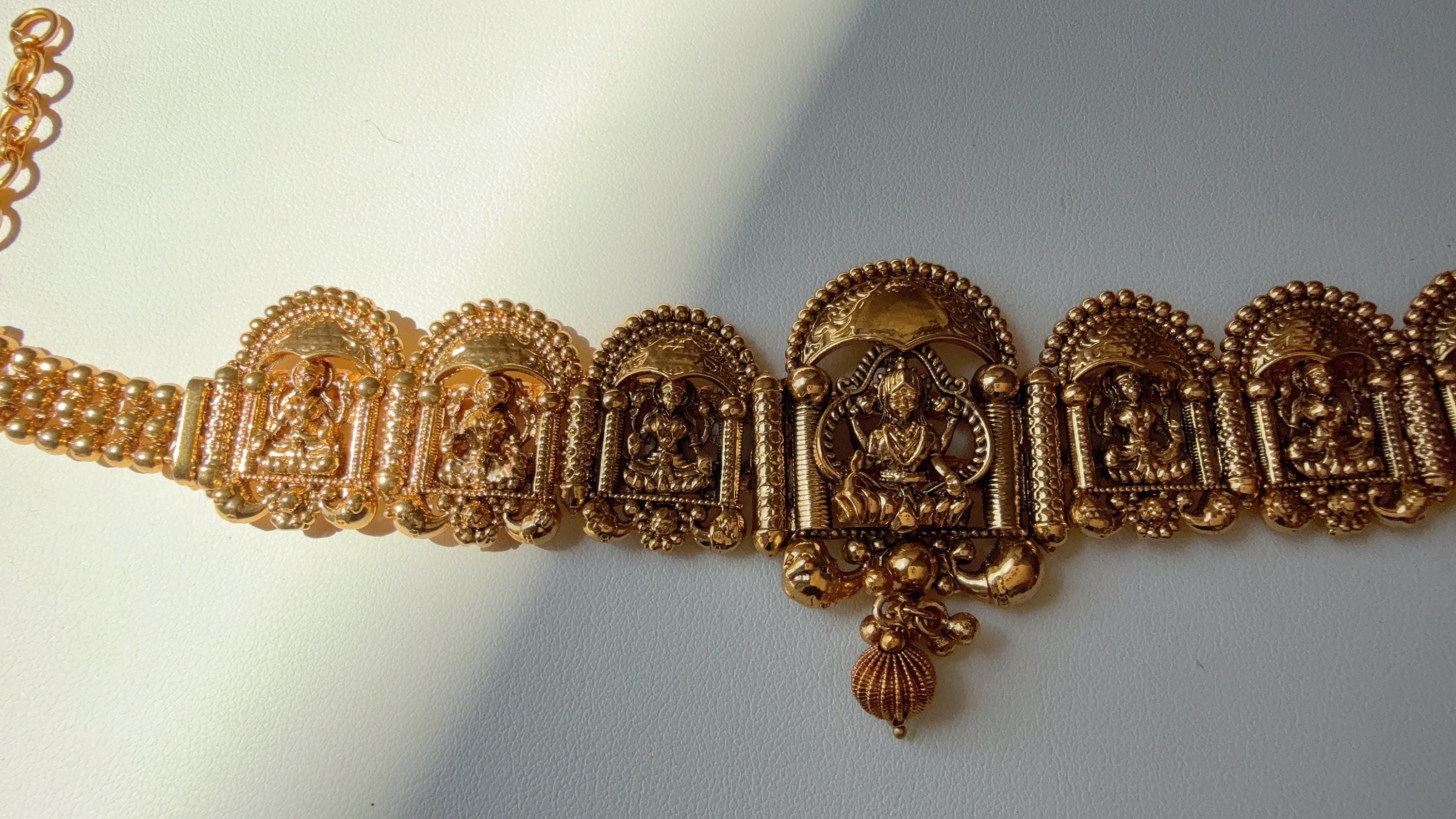 Temple Baju bandh/Indian wedding jewelry/Vanki/ Armlet/ Indian Jewelry/Antique Kundan Ruby green Polki Baju Band/Antique Bajuband