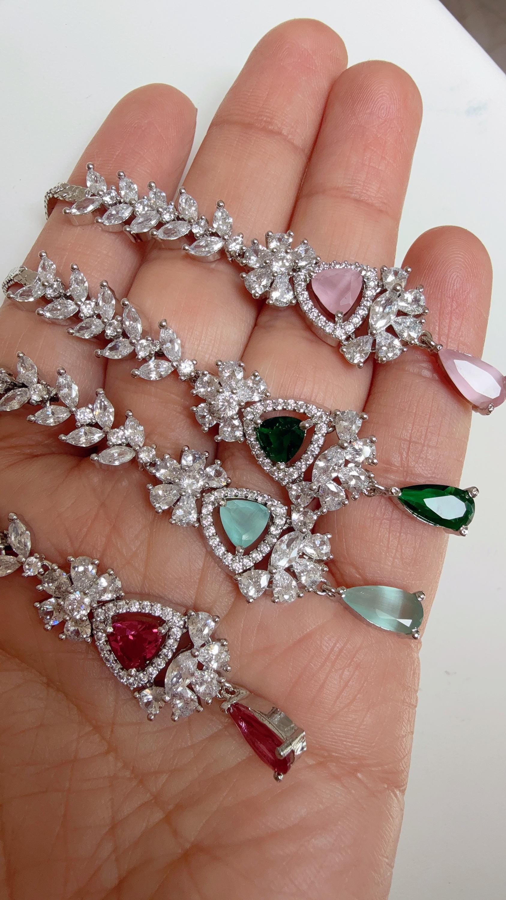 American Diamond Rhodium Maang tikka/ Indian Wedding Jewelry/ Pakistani Jewelry/ Matha patti/ Indian forehead jewelry/Indian Jewelry