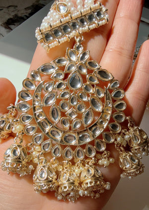 Kundan Braid choti/Indian bridal choti/Indian Bridal Jewelry/Bridal Matha Patti/Kundan hair accessory/Kundan hair accessories