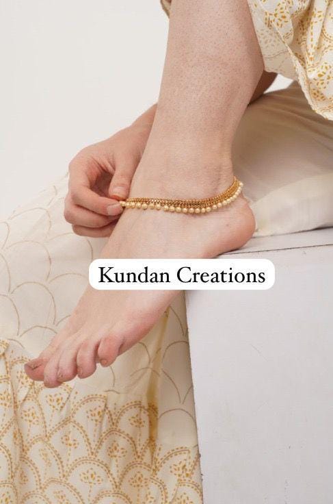 Indian gold plated Payal Pair /Indian Anklets/ Gold Anklet Payal/Bridal anklet/ Payal/ Panjeb/ Indian Jewelry/ gold plated payal pair