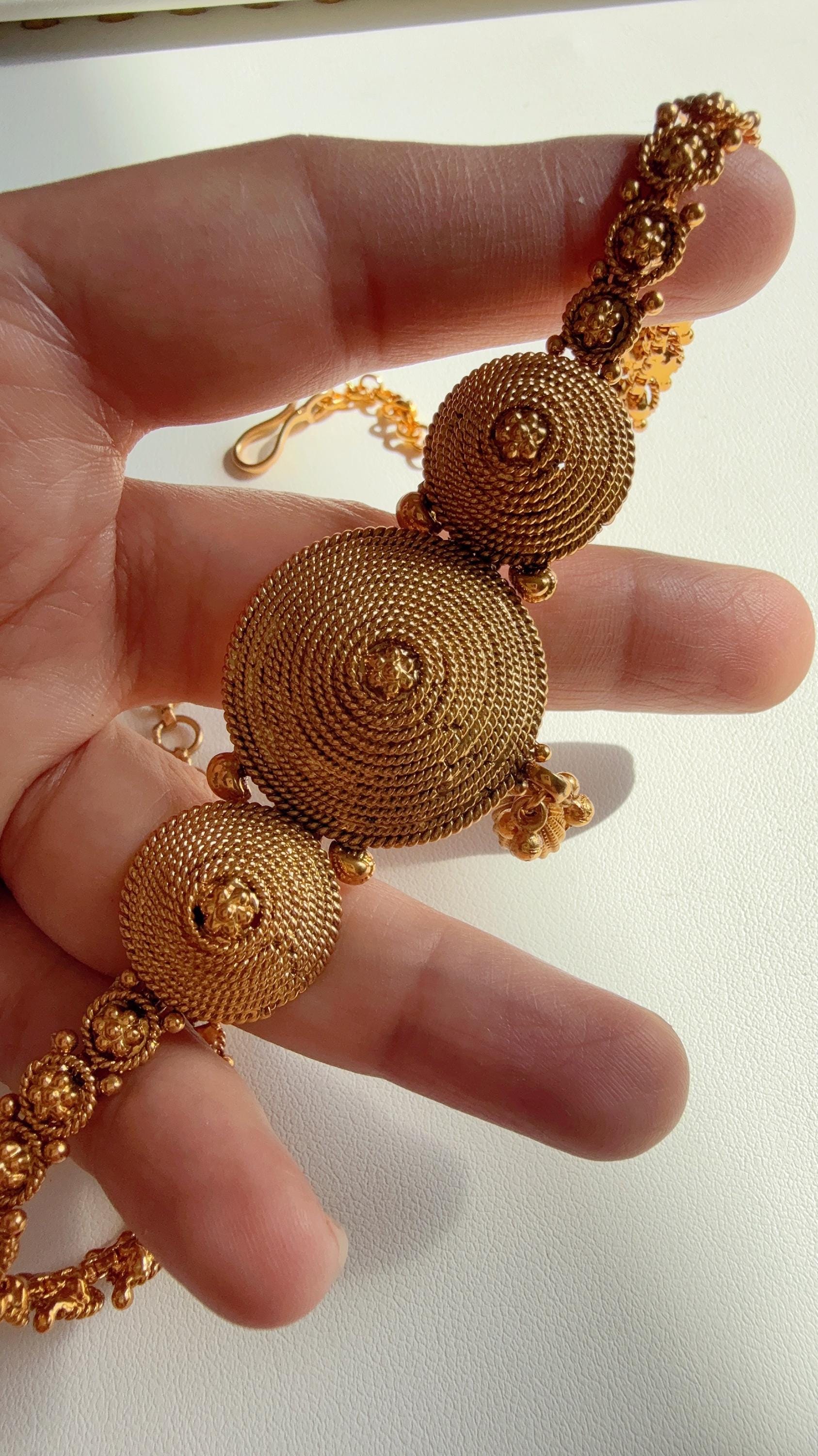 Gold plated plain Baju bandh/Indian wedding jewelry/Vanki/ Armlet/ Indian Jewelry/Antique Kundan Baju Band/Antique Bajuband