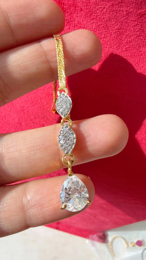2 Tone Rhodium silver Maang tikka/ Indian Wedding Jewelry/ Matha patti/ Indian forehead jewelryDiamond Tikka Indian Jewelry