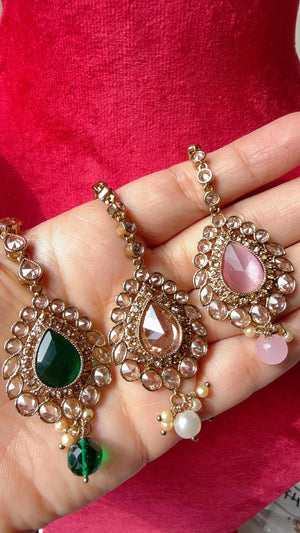 Polki Maang Tikka / Kundan Tikka/ Indian Jewelry/ Indian Wedding Jewelry/ Pakistani Jewelry/Indian forehead jewelry/ Polki Maang Tikka