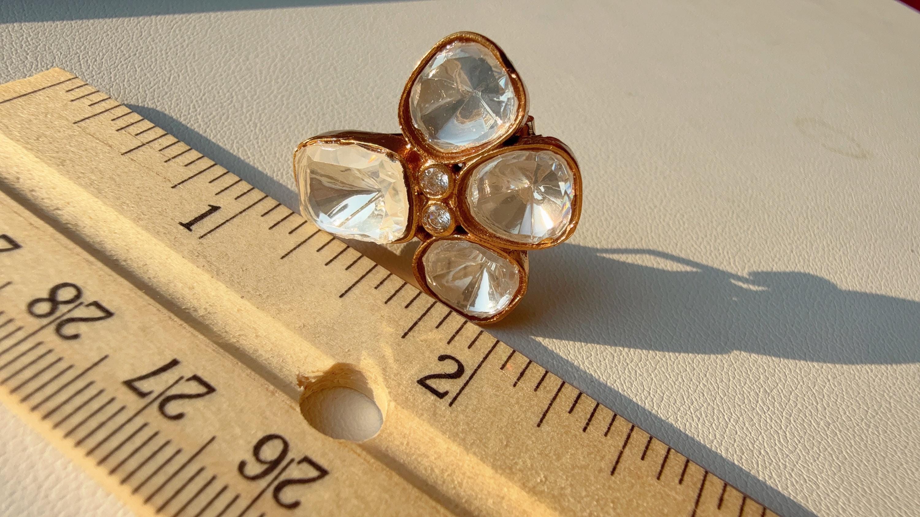 Moissanite Polki Embellished Kundan Studs /Indian Jewelry /Statement Stud Earring/Kundan Stud Earrings/Cz Studs/Diamond Studs