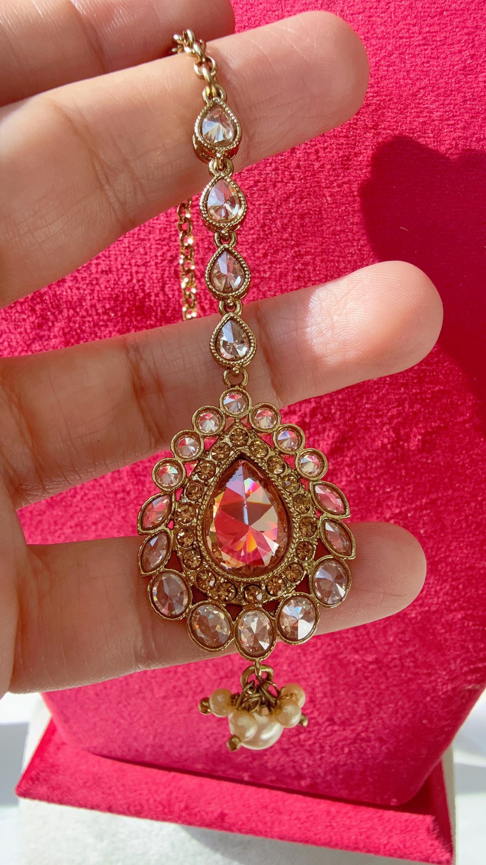 Polki Maang Tikka / Kundan Tikka/ Indian Jewelry/ Indian Wedding Jewelry/ Pakistani Jewelry/Indian forehead jewelry/ Polki Maang Tikka
