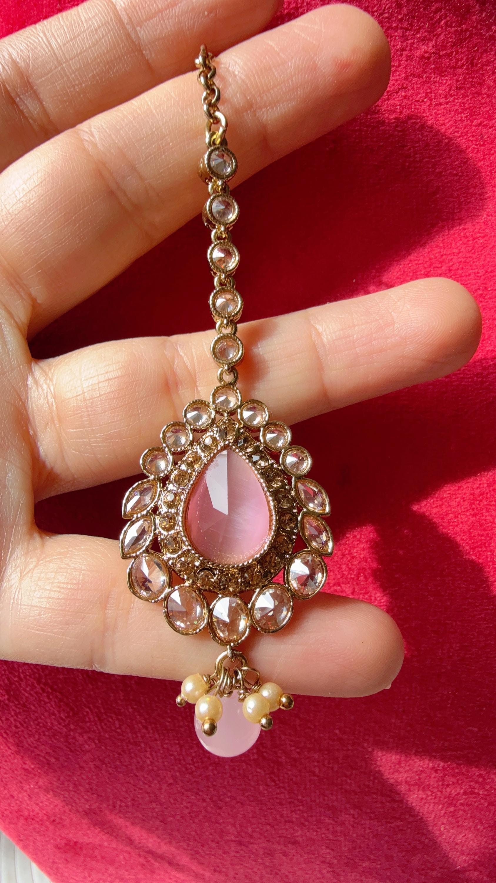 Polki Maang Tikka / Kundan Tikka/ Indian Jewelry/ Indian Wedding Jewelry/ Pakistani Jewelry/Indian forehead jewelry/ Polki Maang Tikka