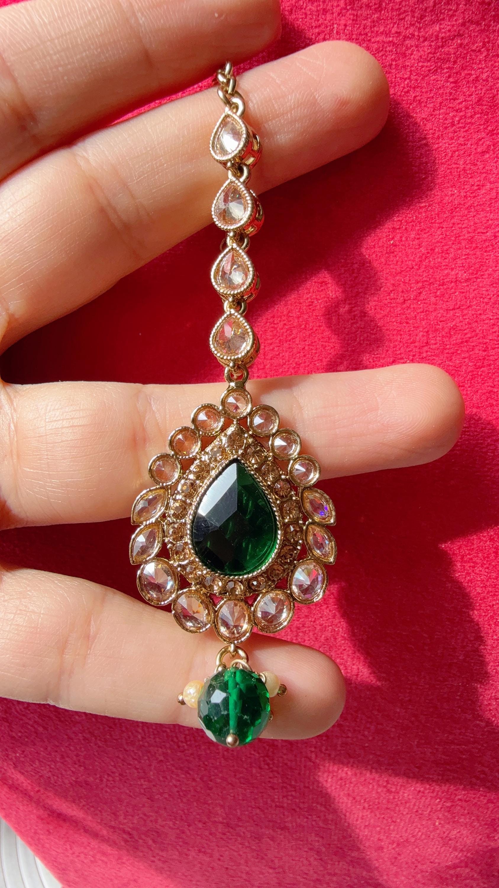 Polki Maang Tikka / Kundan Tikka/ Indian Jewelry/ Indian Wedding Jewelry/ Pakistani Jewelry/Indian forehead jewelry/ Polki Maang Tikka