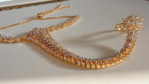 2 Tone gold diamond haath phool /hand harness/Indian Jewelry/Hand Jewelry/Haath phool/Hand Chain Bracelet for Her/Cz Classic Hath Pan