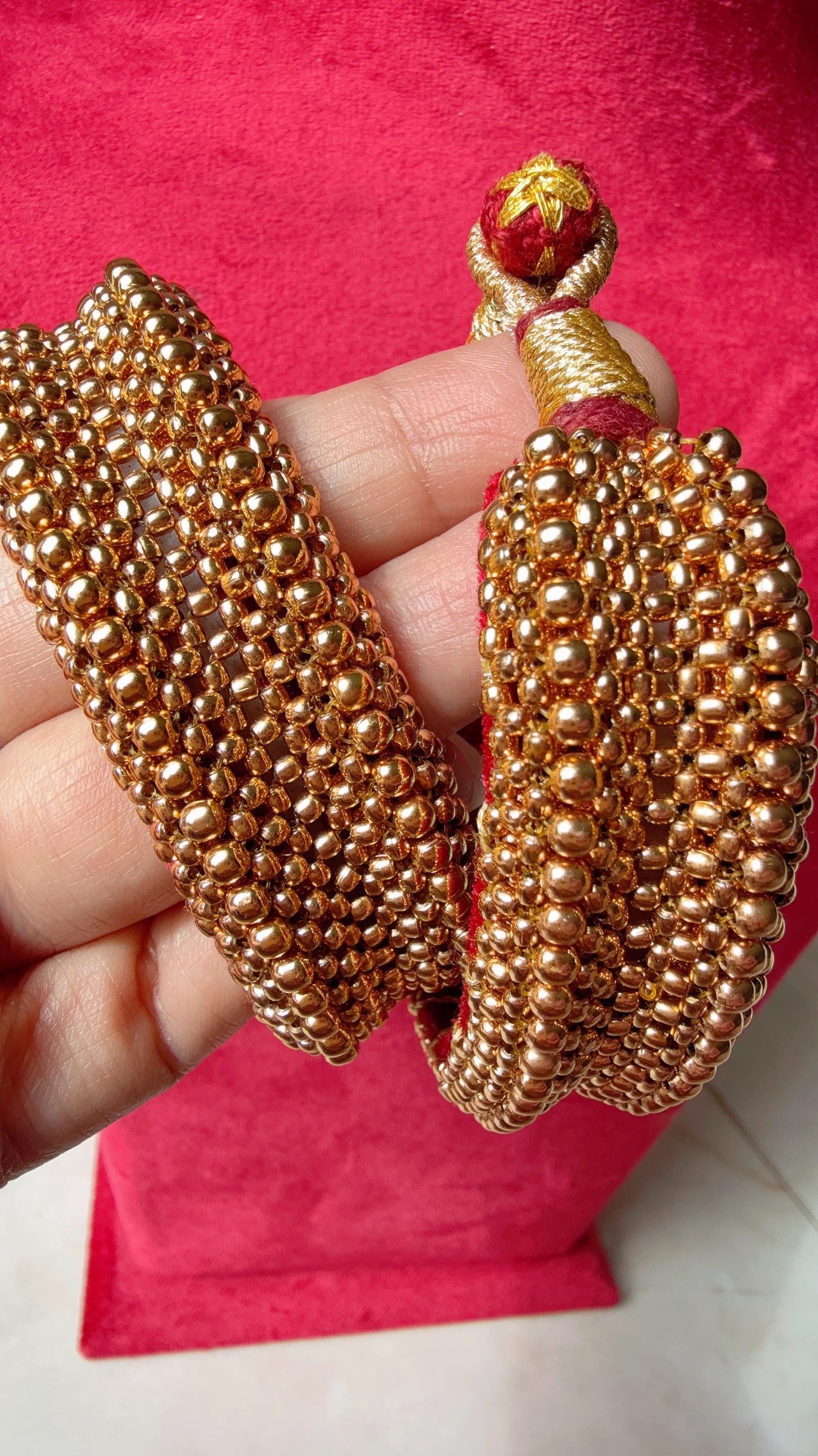 Traditional Thushi bangels/ Gold Thushi Bracelet/ Indian Bangles/Traditional Gold Plated Rajputi Rajasthani Punchi Set/Maharashtrian Bangles