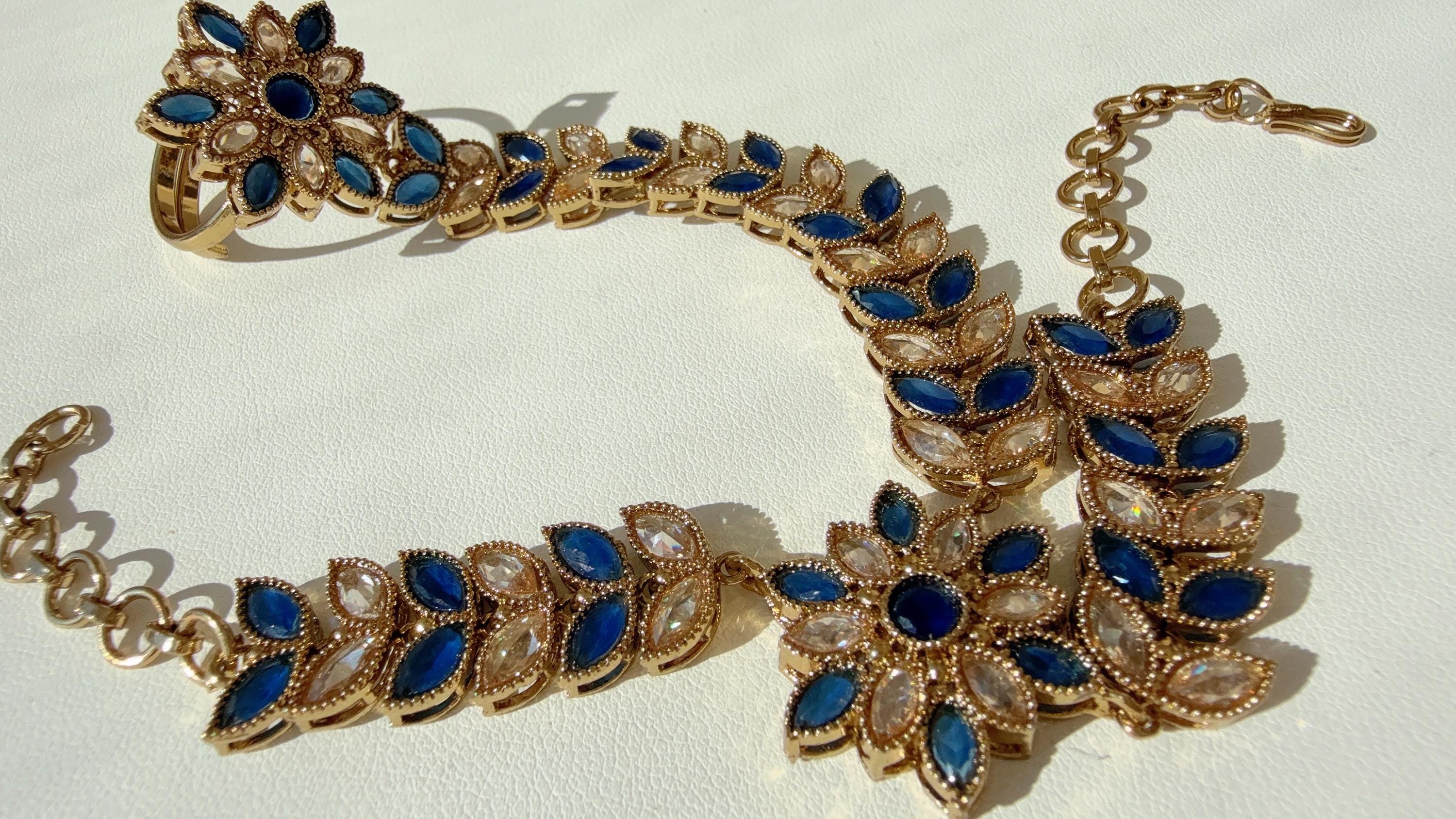 Mint Hath phool/Antique Polki Pearl Kundan Hath Paan single /hand harness/Indian Jewelry/Hand Jewelry/Haath phool/Hathh Panja
