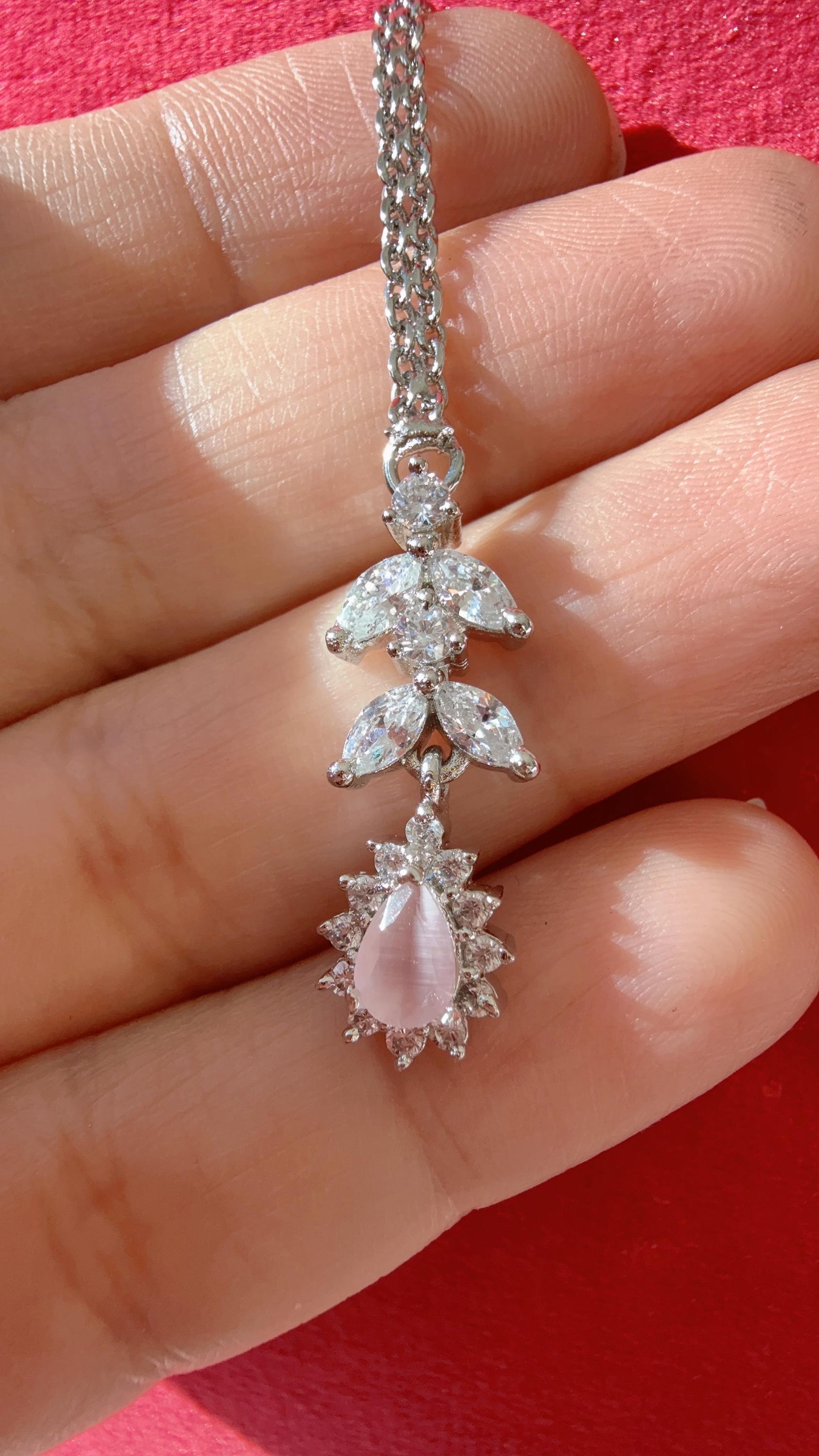 Diamond Rhodium silver Maang tikka/ Indian Wedding Jewelry/ Matha patti/ Indian forehead jewelryDiamond Tikka Indian Jewelry