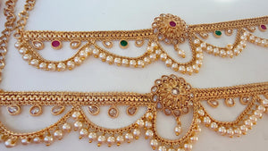 Adjustable Ruby Green Baju bandh/Indian wedding jewelry/Vanki/ Armlet/ Indian Jewelry/Antique Kundan Baju Band/Antique Bajuband