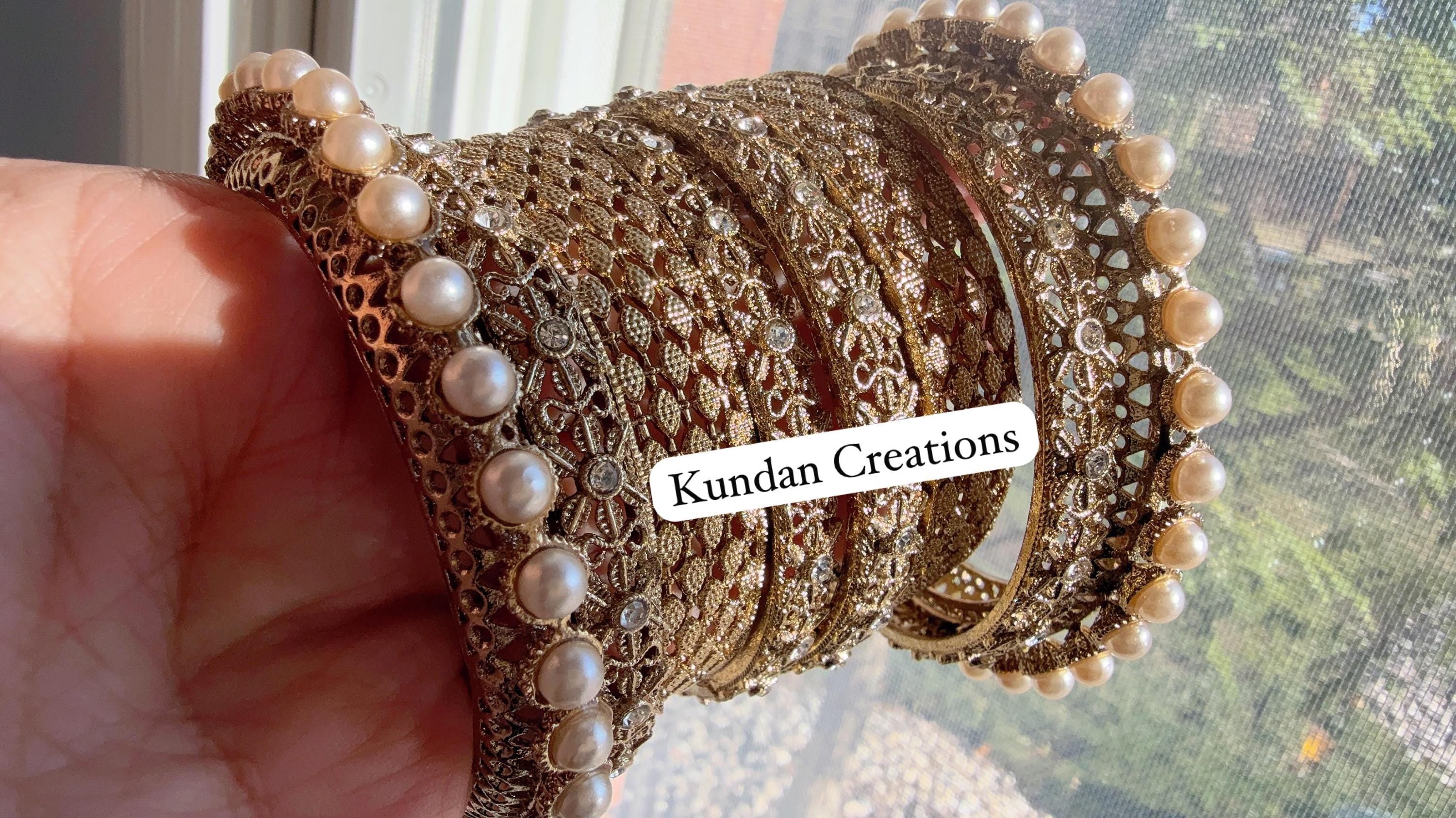 Antique Gold diamond Bangles /Flower Design real gold look like bangle design/Indian Bangles/ Indian jewelry/Filigree Antique Bangles