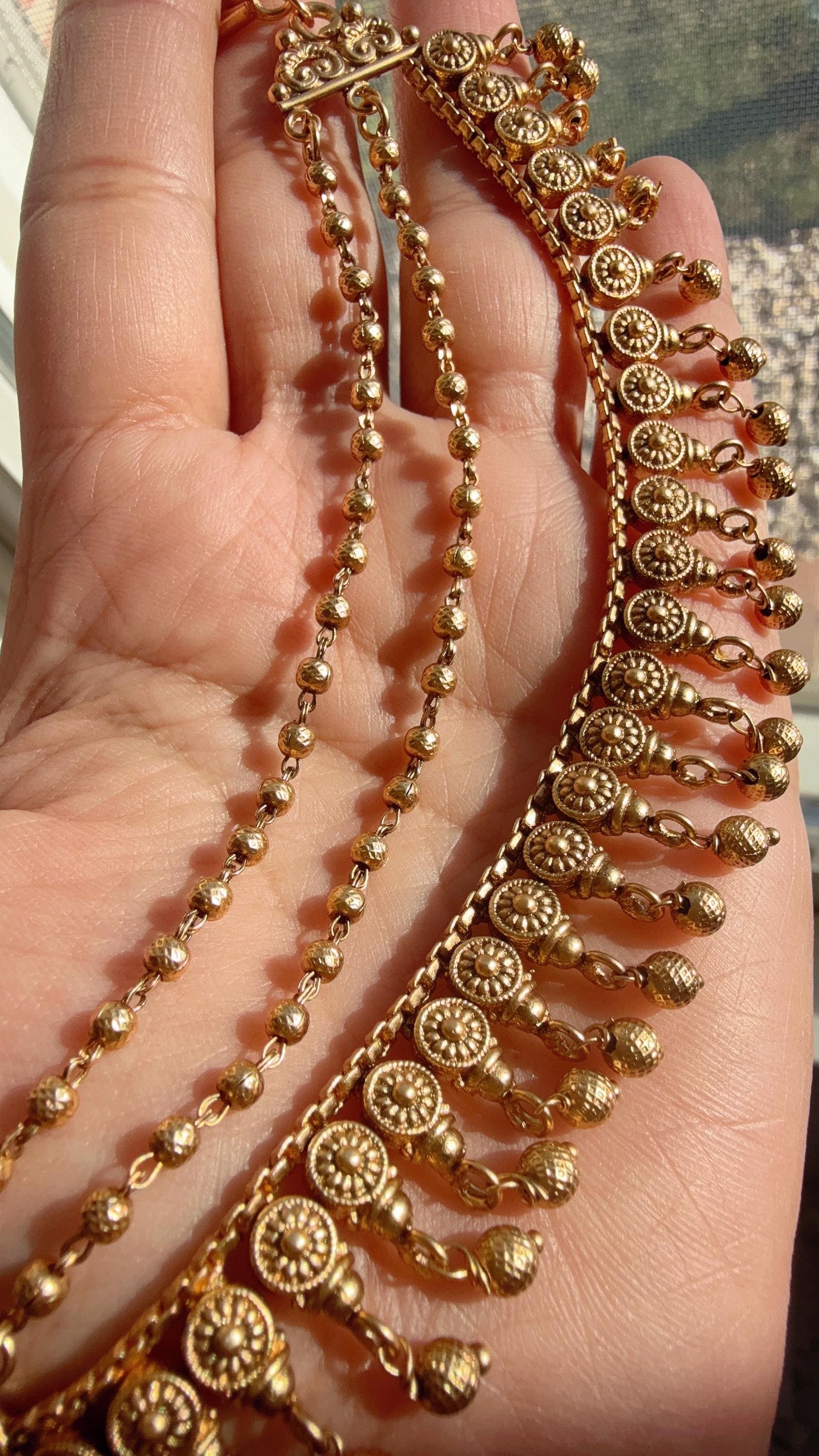 Gold plated Ruby Green Ear Chain/Sahare/Earring support chain/Kaan sahara//Pakistani Jewelry/Bahubali Earrings/Indian Jewelry