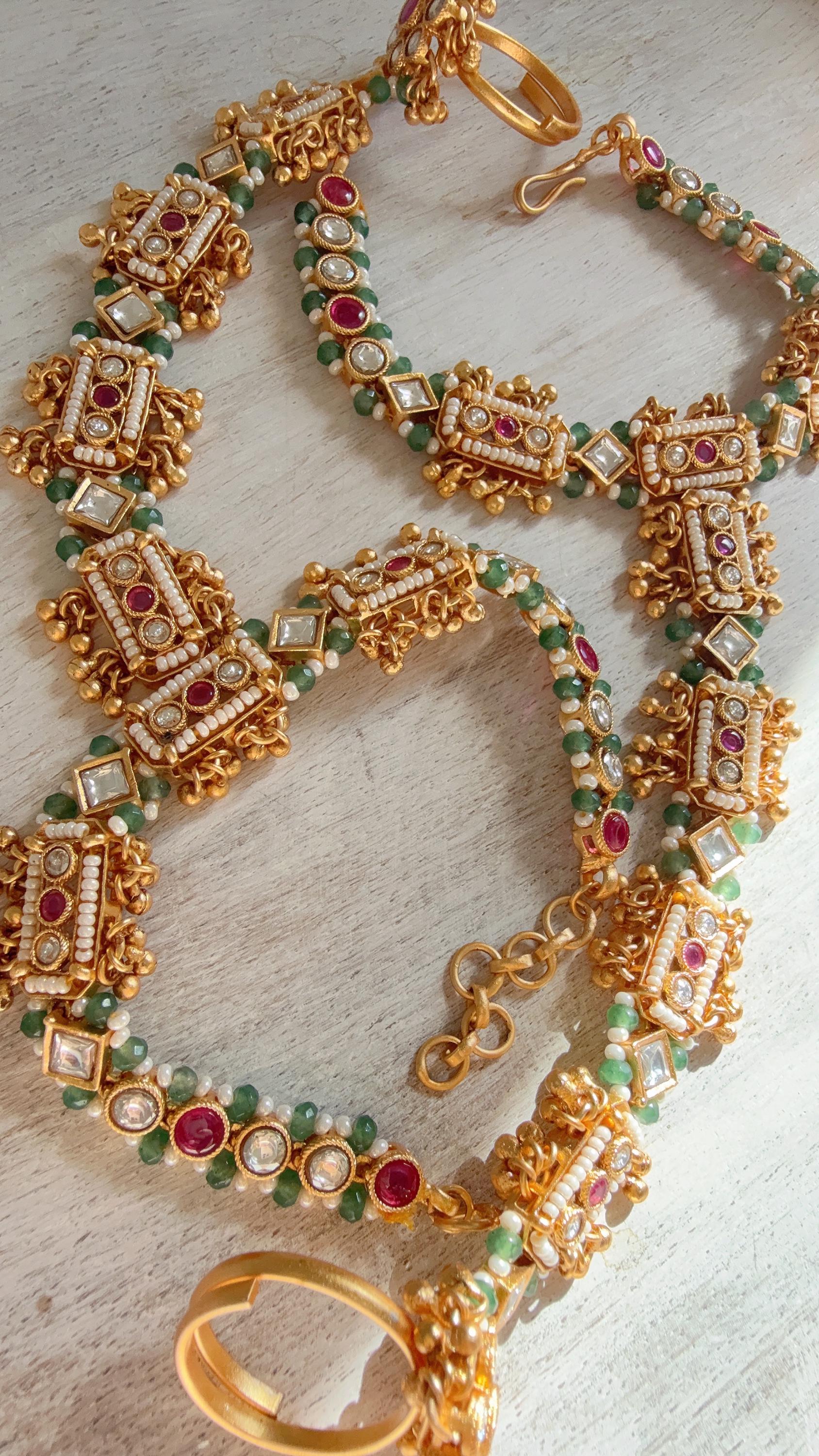 Pachi kundan Sabyasachi inspired Moissanite diamond Bridal Hathphool single /Diamond hand harness/Indian Jewelry/Hand Jewelry/Hathh Panja