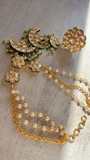 Pachi kundan Sabyasachi inspired diamond Hathphool single /Bridal Hath phool/Indian Jewelry/Hand Jewelry/Hath Panja