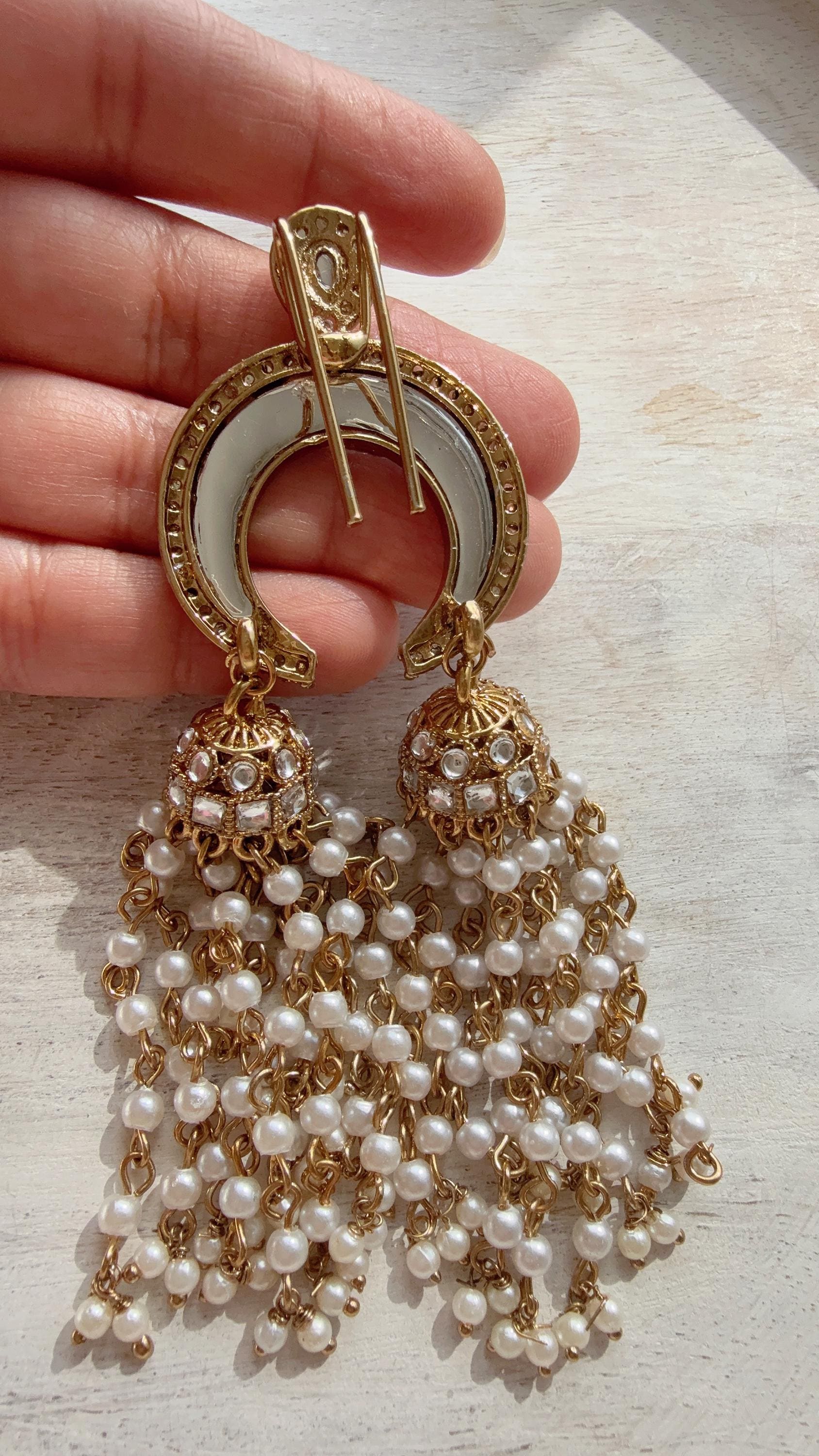 Chand Moti Hair Brooch /Hair Clip/ Kundan Hair clips/Juda clip Choti/Kundan hair accessories/bridal hair jewelry