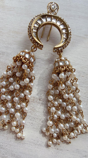 Chand Moti Hair Brooch /Hair Clip/ Kundan Hair clips/Juda clip Choti/Kundan hair accessories/bridal hair jewelry