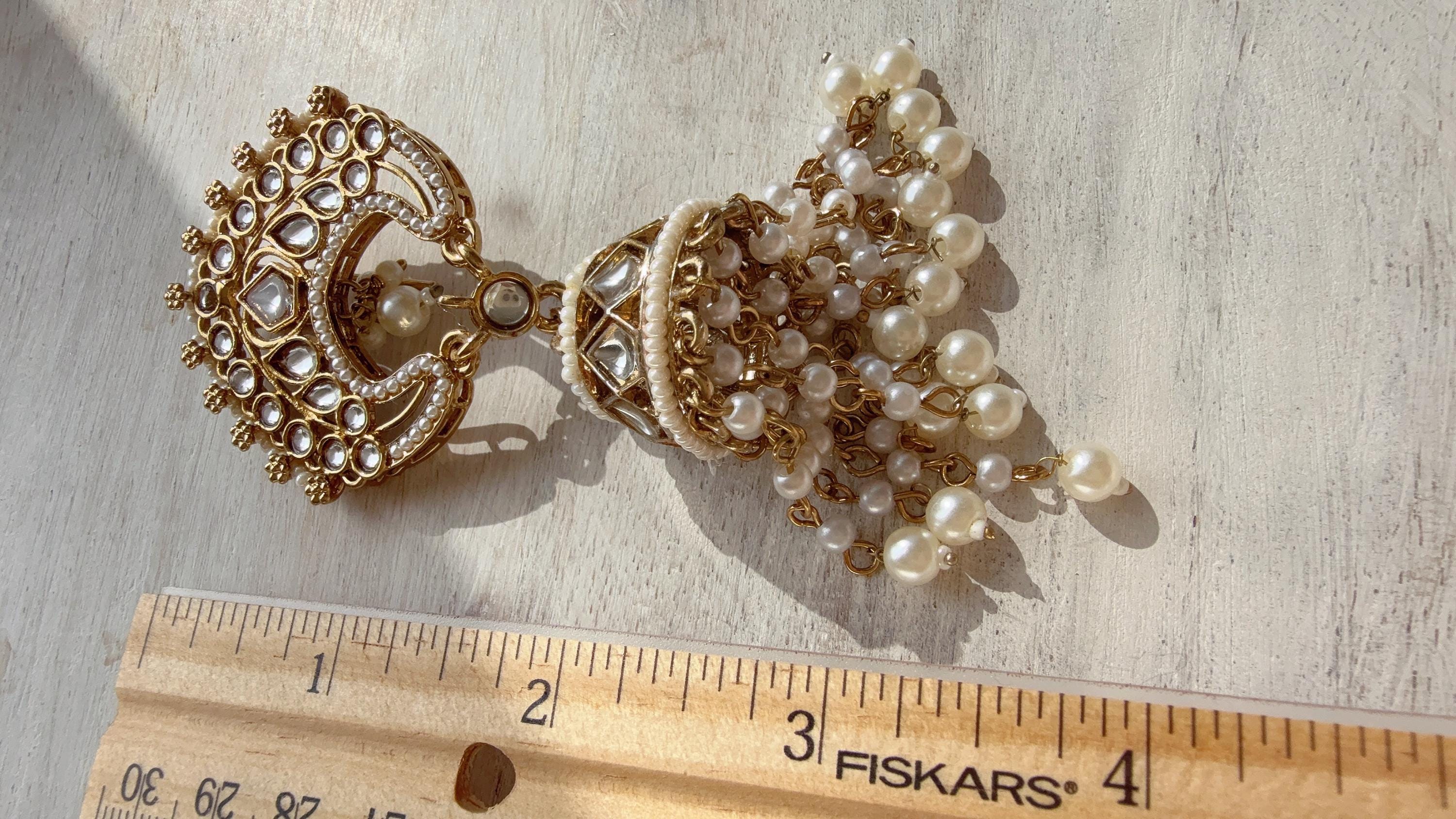 Chand Moti Hair Brooch /Hair Clip/ Kundan Hair clips/Juda clip Choti/Kundan hair accessories/bridal hair jewelry