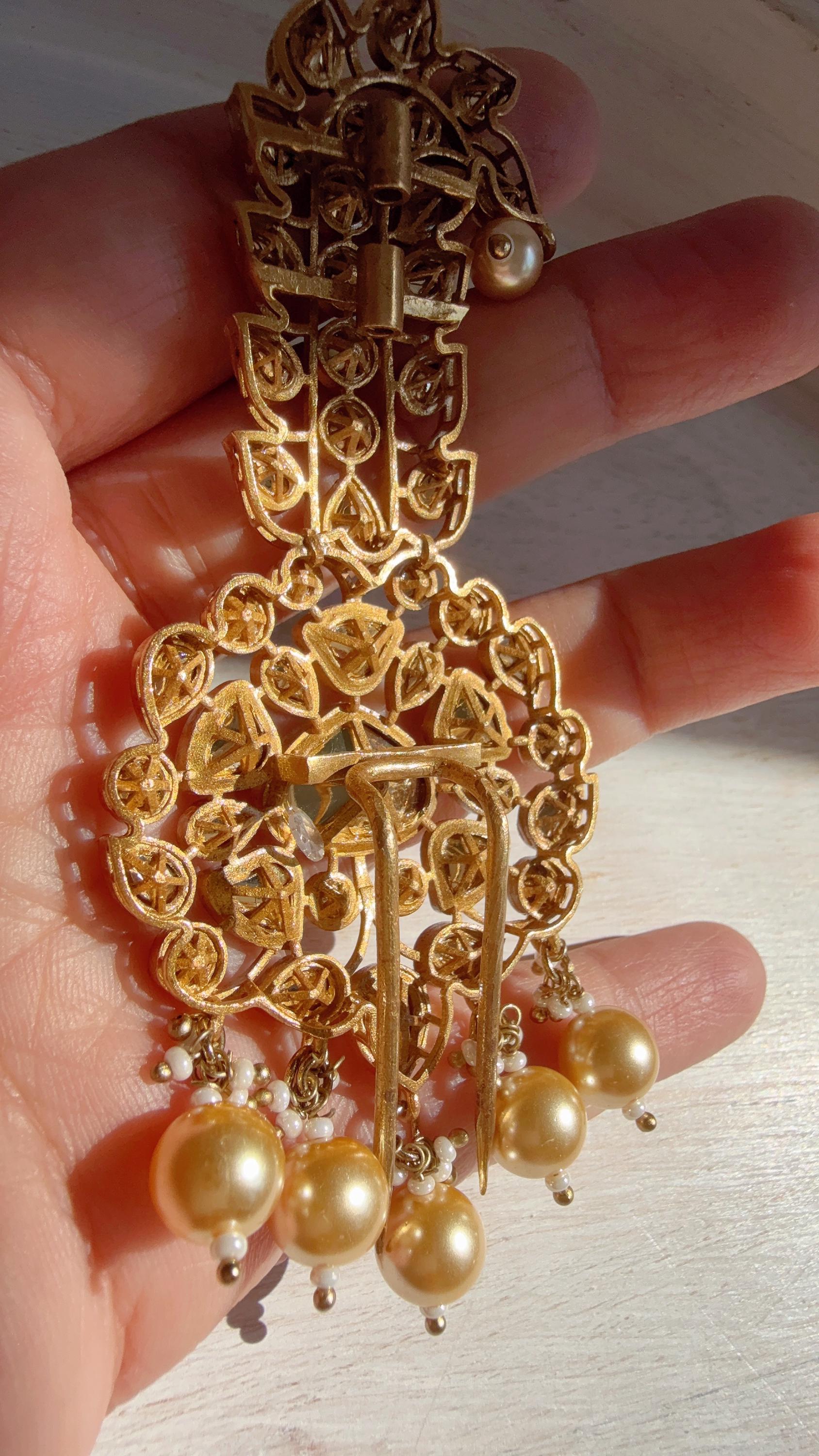 Moissanite Kalgi/ kalangi jewelry/ groom turban/ Kundan Kalgi / Bride groom jewelry/Bride groom jewelry/groom turban / brooch