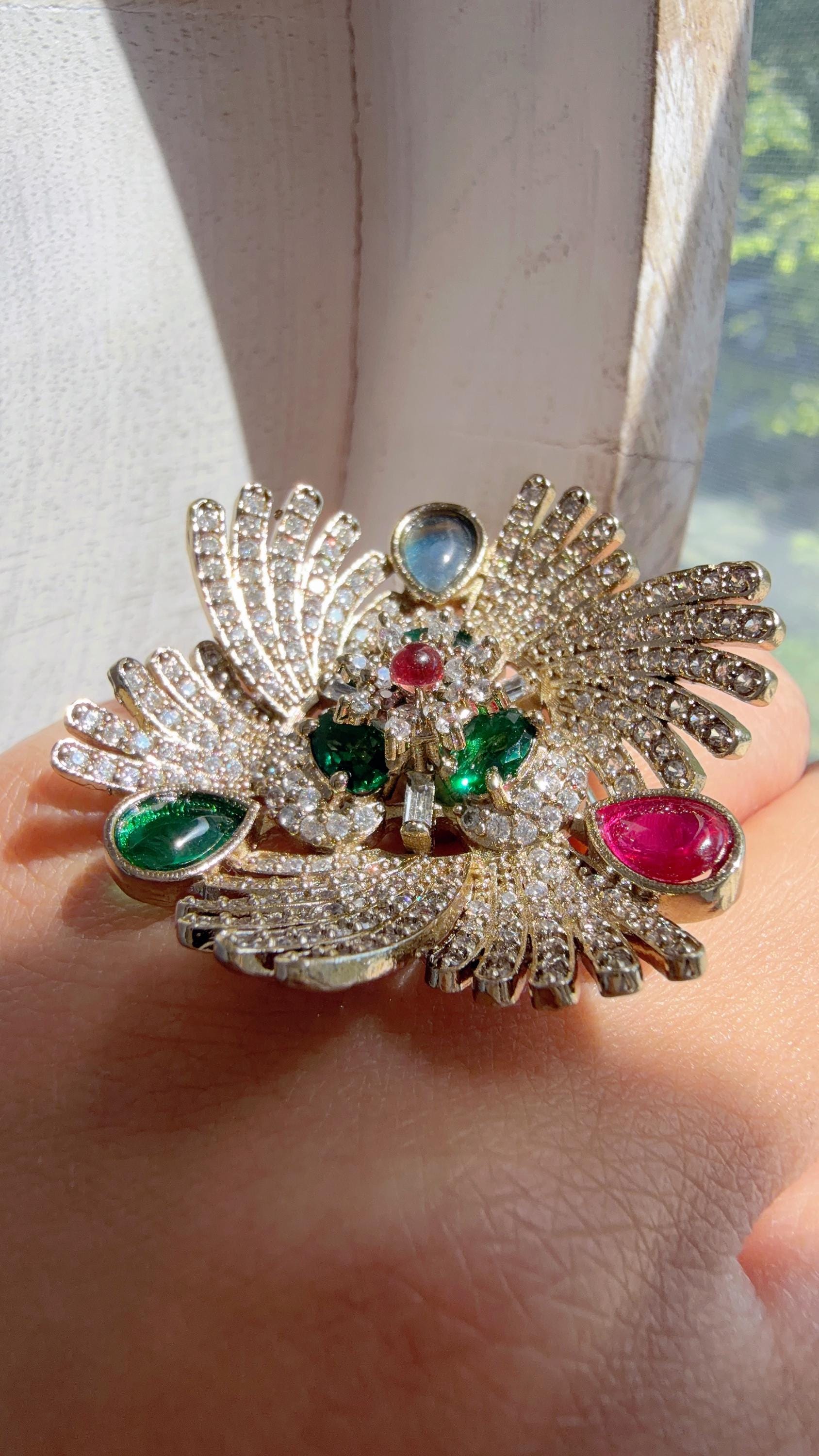 Multi stone Cocktail ring/Bridal Kundan diamond Ring/Adjustable Ring/Diamond Kundan Ring /Indian Wedding jewelry/