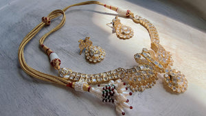 Pachi Kundan Bridal peacock Necklace Set | Moissanite Polki Kundan Necklace | Indian Wedding Jewelry | Statement Necklace