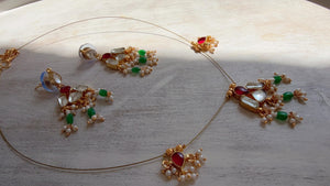 Pachi kundan invisible jewelry/Elephant Kundan Jadau Invisible Necklace /Pachi kundan Drop Simple necklace/Invisible kundan choker