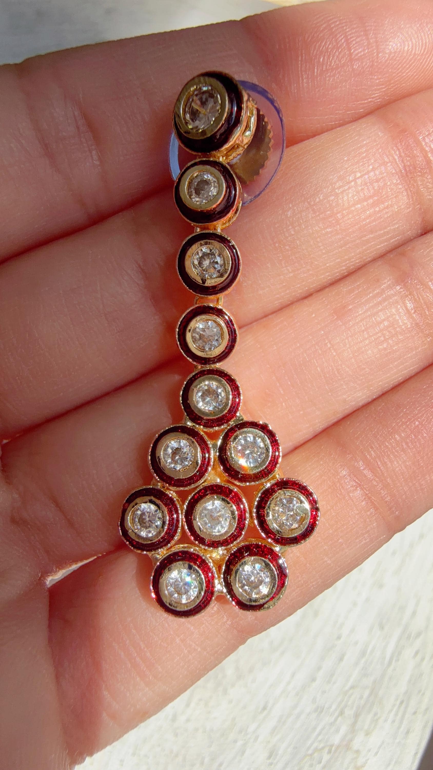 Polki Kundan Meena work Ruby Necklace Set with Earrings | Indian Bridal Wedding Necklace | Traditional Polki Necklace - Mehak
