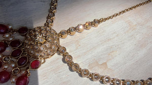 Antique Gold Maatha Patti Headpiece:/Matha Phool/ bridal hair jewelry/Kundan Mathapatti