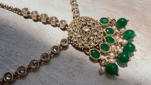 Antique Gold Maatha Patti Headpiece:/Matha Phool/ bridal hair jewelry/Kundan Mathapatti