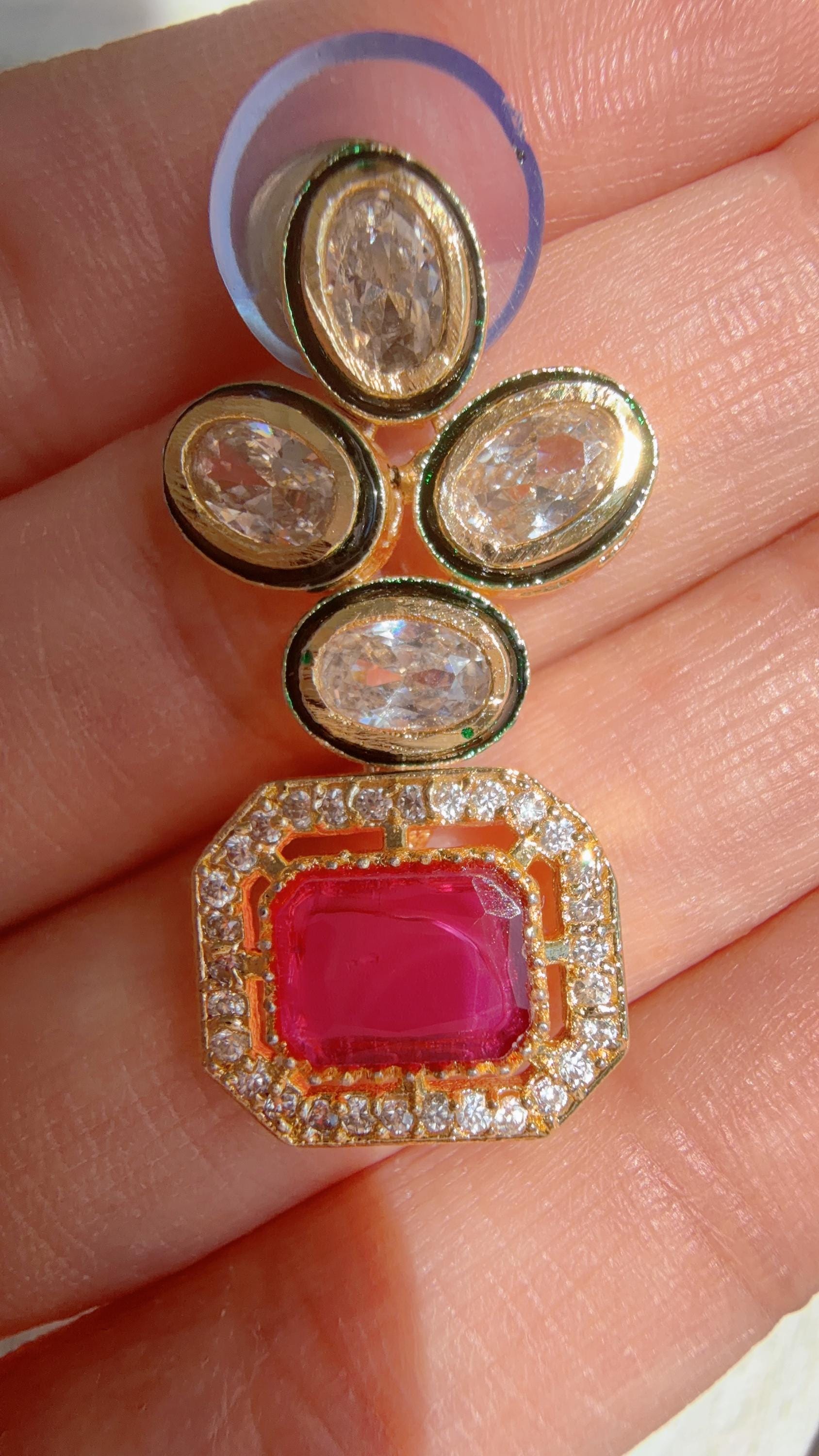 Polki Kundan Ruby necklace/Wedding necklace/necklace/Indian necklace/Indian jewelry/Polki necklace