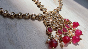 Antique Gold Maatha Patti Headpiece:/Matha Phool/ bridal hair jewelry/Kundan Mathapatti