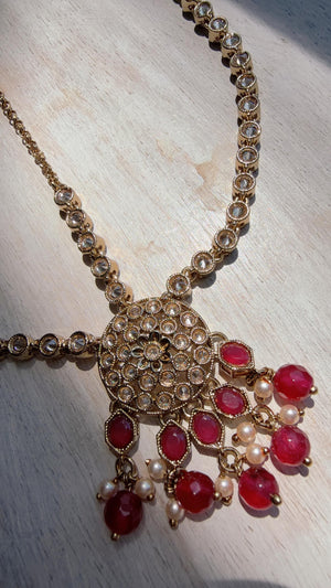 Antique Gold Maatha Patti Headpiece:/Matha Phool/ bridal hair jewelry/Kundan Mathapatti