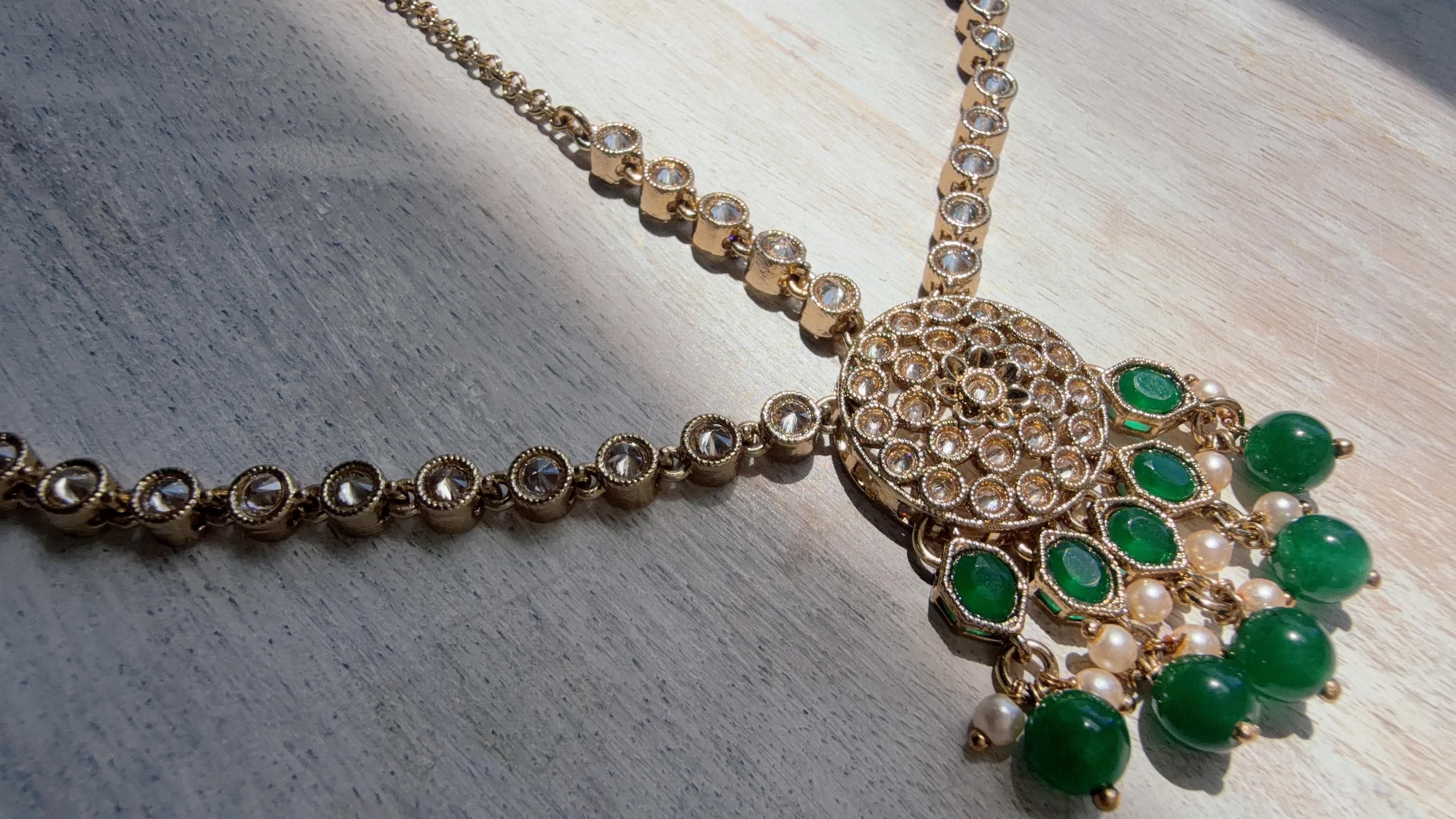 Antique Gold Maatha Patti Headpiece:/Matha Phool/ bridal hair jewelry/Kundan Mathapatti