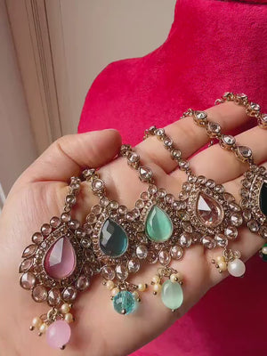 Polki Maang Tikka / Kundan Tikka/ Indian Jewelry/ Indian Wedding Jewelry/ Pakistani Jewelry/Indian forehead jewelry/ Polki Maang Tikka
