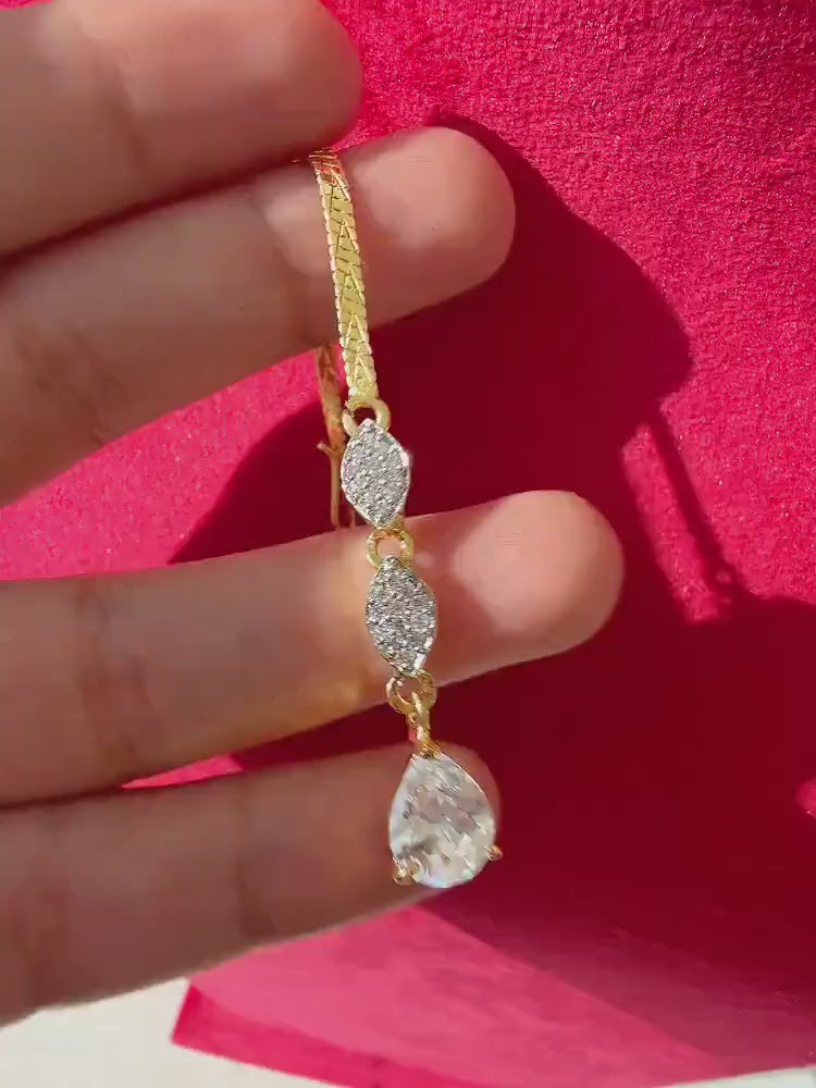 2 Tone  Rhodium silver Maang tikka/ Indian Wedding Jewelry/ Matha patti/ Indian forehead jewelryDiamond Tikka Indian Jewelry